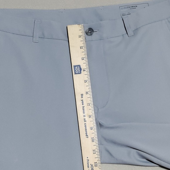 Mizzen + Main Pants Men 36x32 (36x31) Baron Chino Trim Fit Performance Gray Golf - Picture 12 of 16